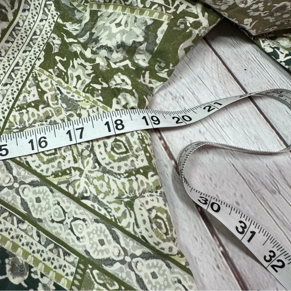 coldwater creek 3/4 sleeve patchwork top sz 8 petite preppy cottagecore - Picture 5 of 8